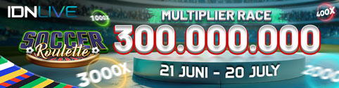 IDNLIVE Soccer Roulette Multiplier Race